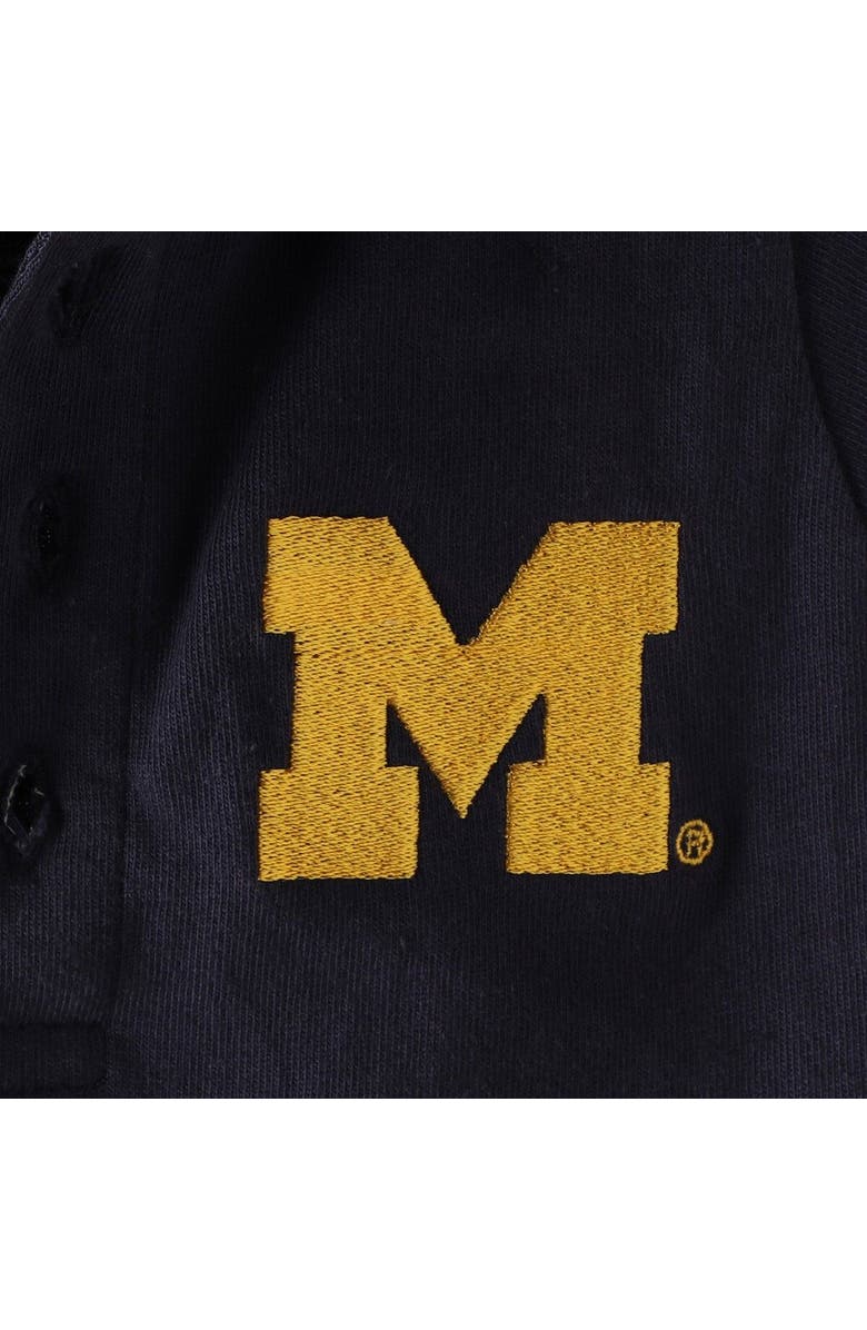 LITTLE KING Infant Navy Michigan Wolverines Polo Bodysuit, Alternate, color, Navy