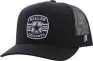HOOEY Men's HOOey Black Dallas Cowboys Patch Rope Trucker Adjustable Hat