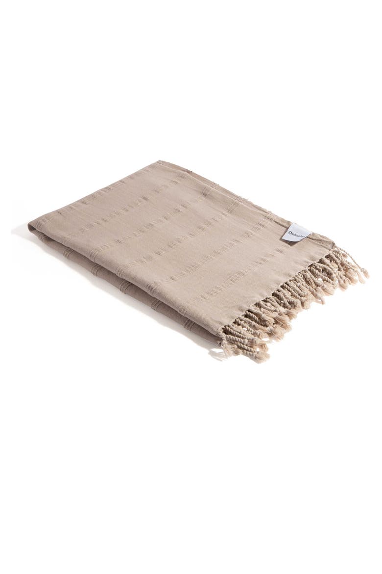 Stonewashed Organic Cotton Turkish Towel, Alternate, color, Beige