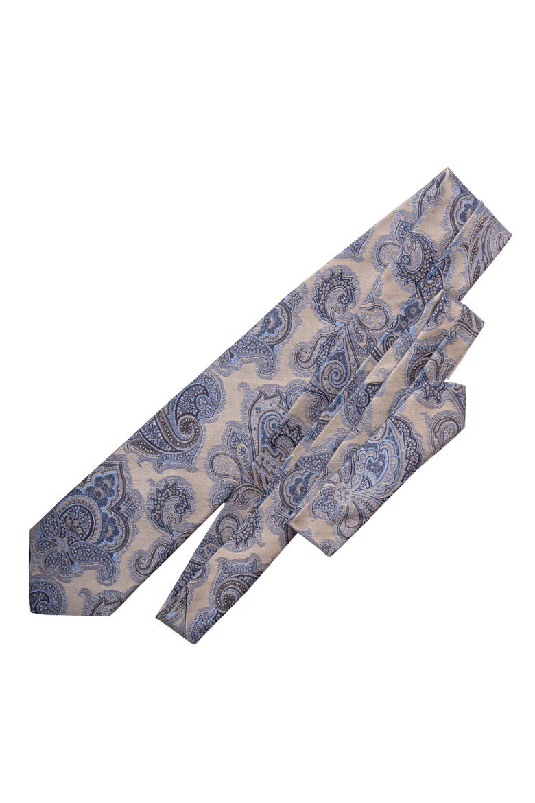 Cortina - Silk Jacquard Tie for Men, Alternate, color, Warm Pewter