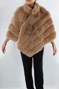 La Fiorentina Faux Fur Poncho