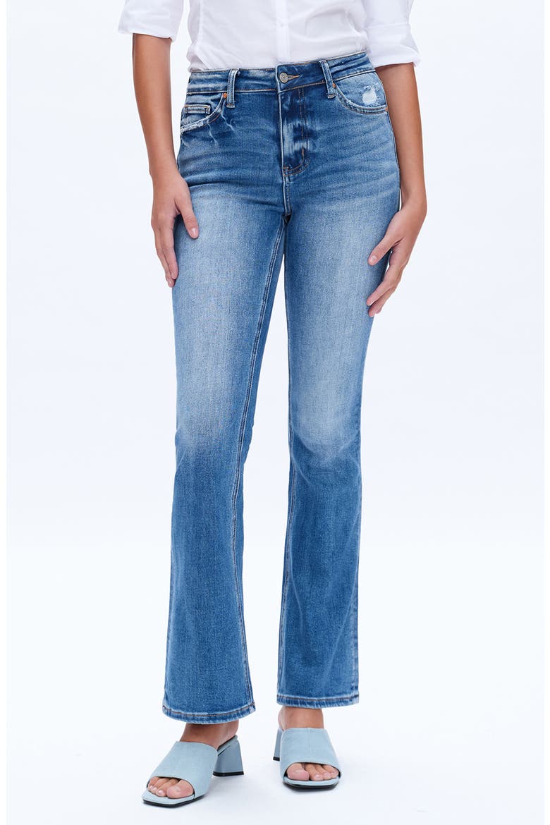 High Waist Flare Jeans, Main, color, MEDIUM BLUE