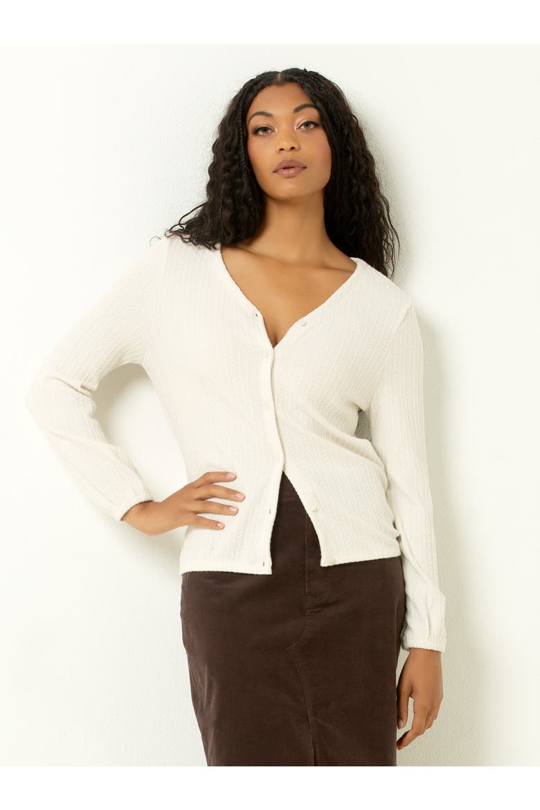 Cable Knit Cardigan, Main, color, Winter White