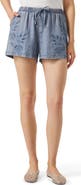 Splendid Cayden Embroidered Chambray Drawstring Shorts