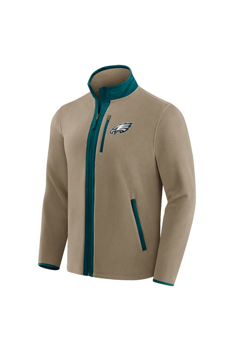 Men's NFL x Darius Rucker Collection by Fanatics  Tan Philadelphia Eagles Heavyweight Polar Fleece Full-Zip Jacket, Alternate, color, Tan