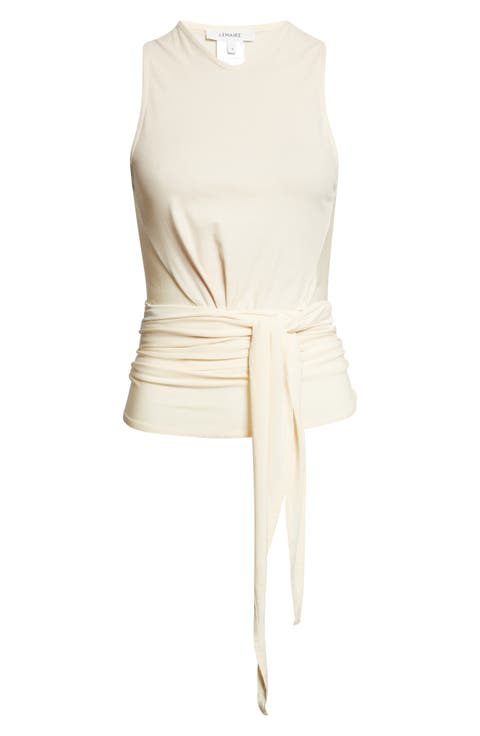 Sleeveless Jersey Wrap Top