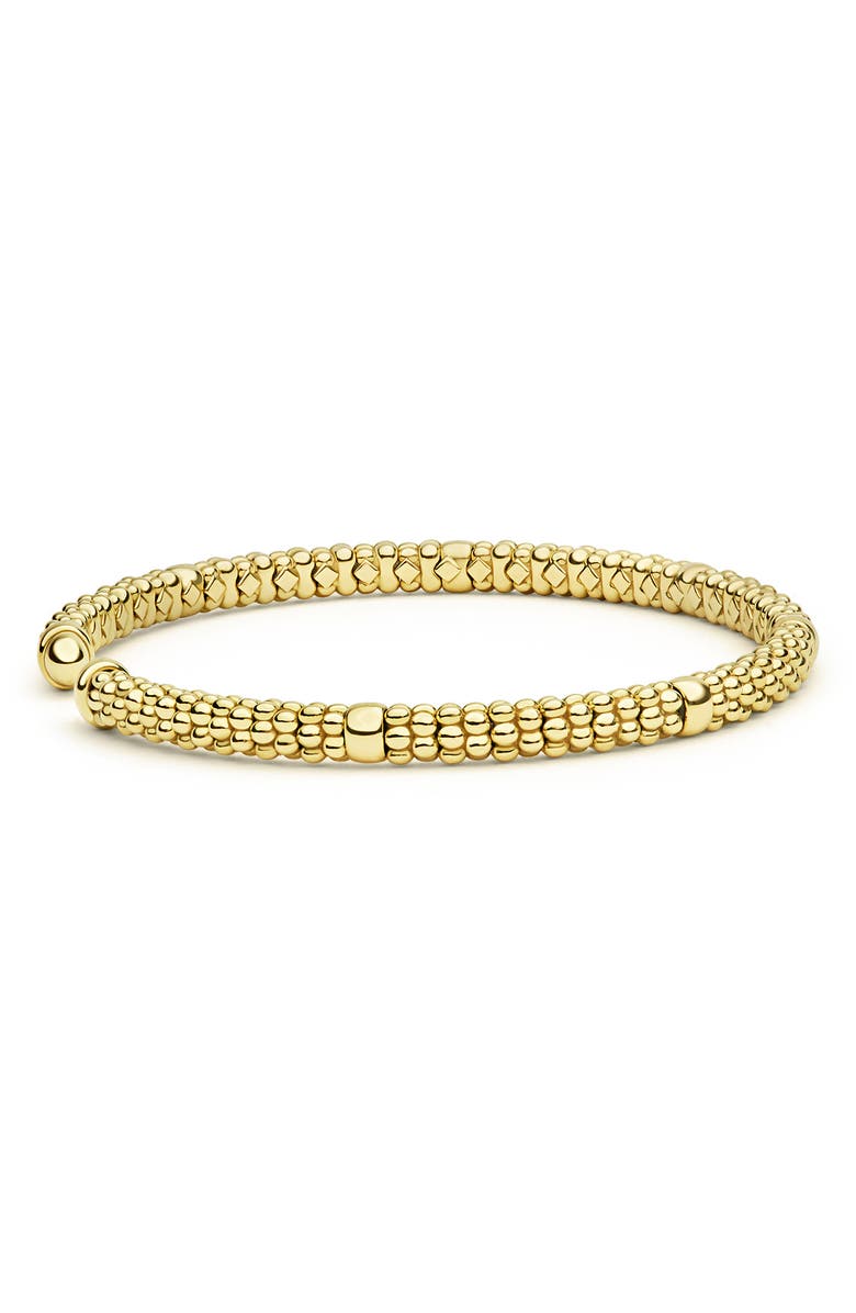 LAGOS Signature Caviar Mini Versa Torque Bracelet, Alternate, color, Gold