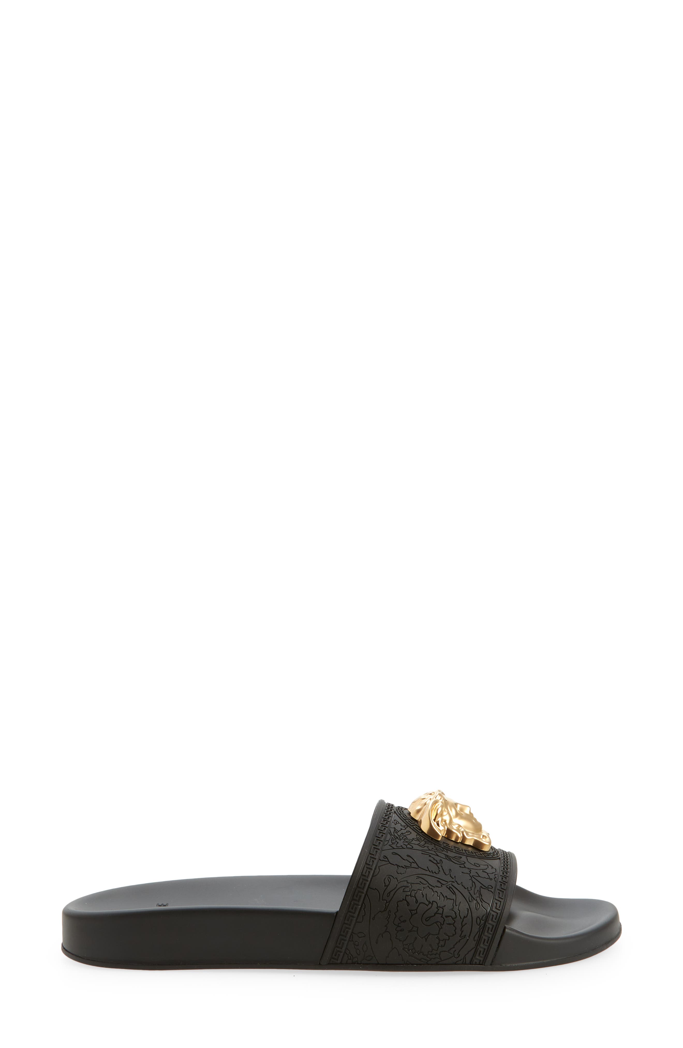 Versace Medusa Slide Sandal, Alternate, color, 