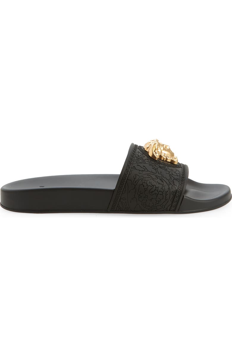 Versace Medusa Slide Sandal, Alternate, color,