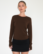 Rebody Active Raya Mid Length Compression Nylon Long Sleeve Top