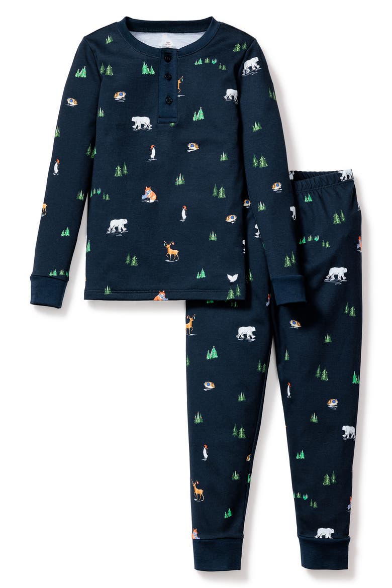 Arctic Antics Fitted Pajamas, Main, color, NAVY