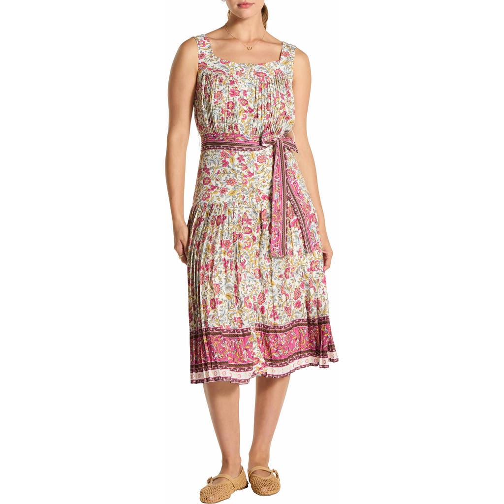 WISHLIST WISHLIST BUTTONED PLEATED MIDI DRESS