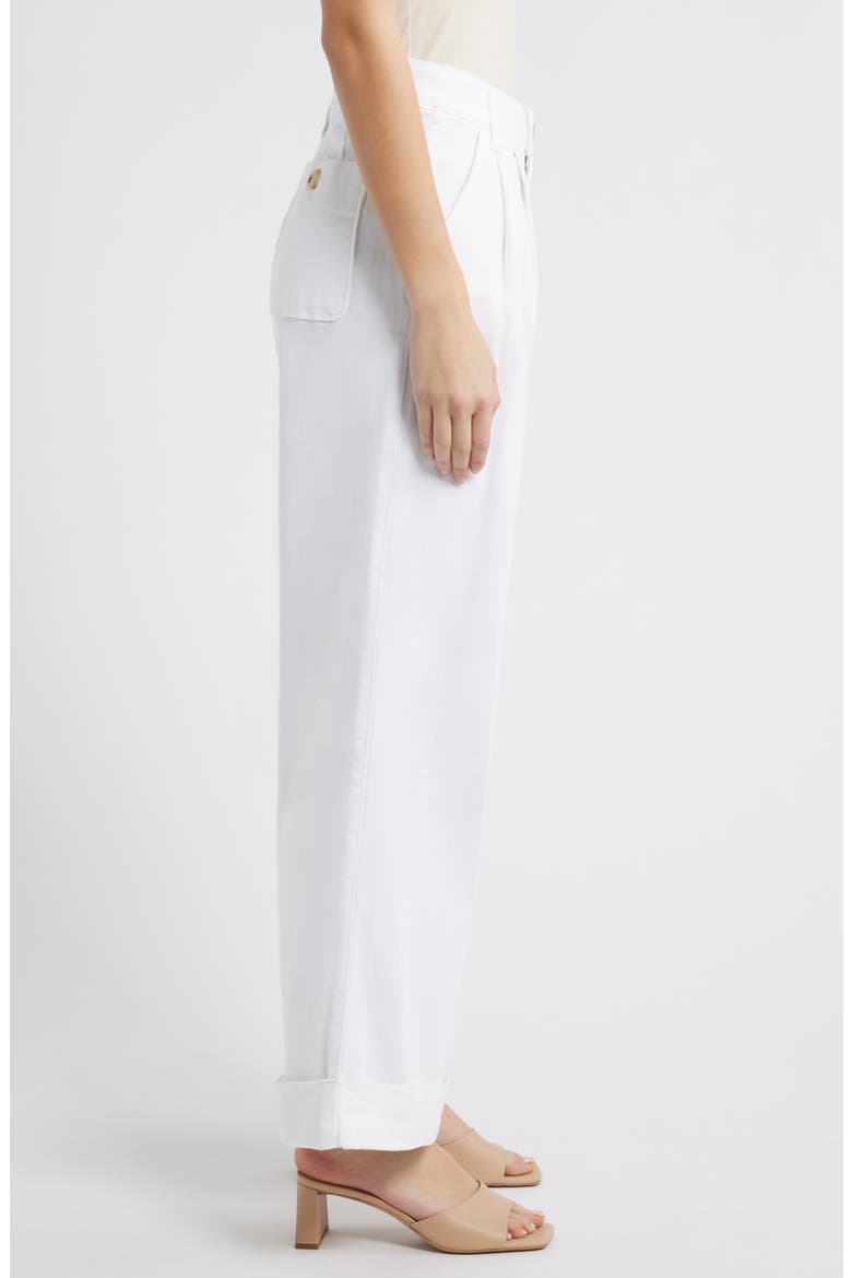 Skyrise Wide Leg Pants, Alternate, color, WHITE