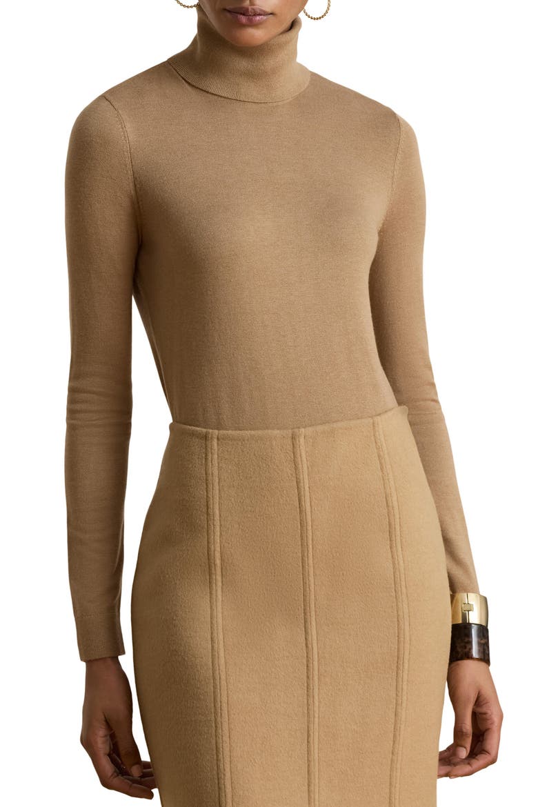 Turtleneck Sweater, Main, color, CAMEL BEIGE