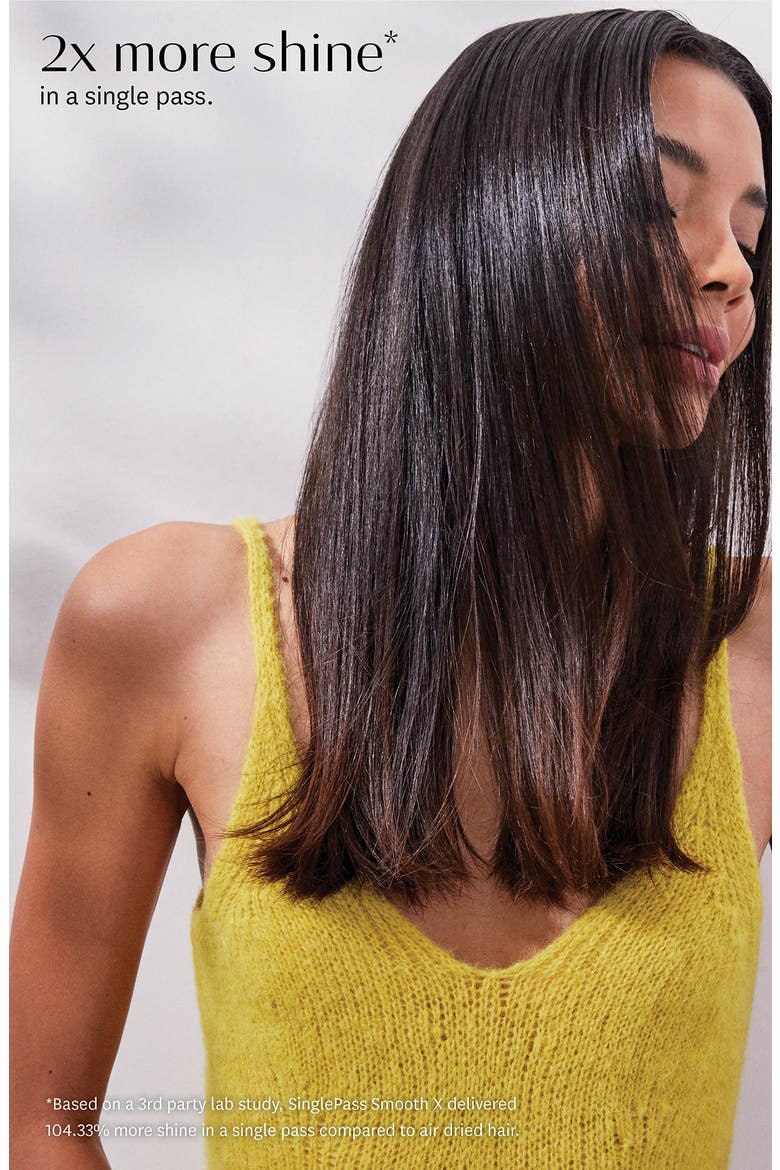 SinglePass Smooth X 1" Flat Iron with Extra-Long Ceramic Plates, Alternate, color, SATIN BLUSH