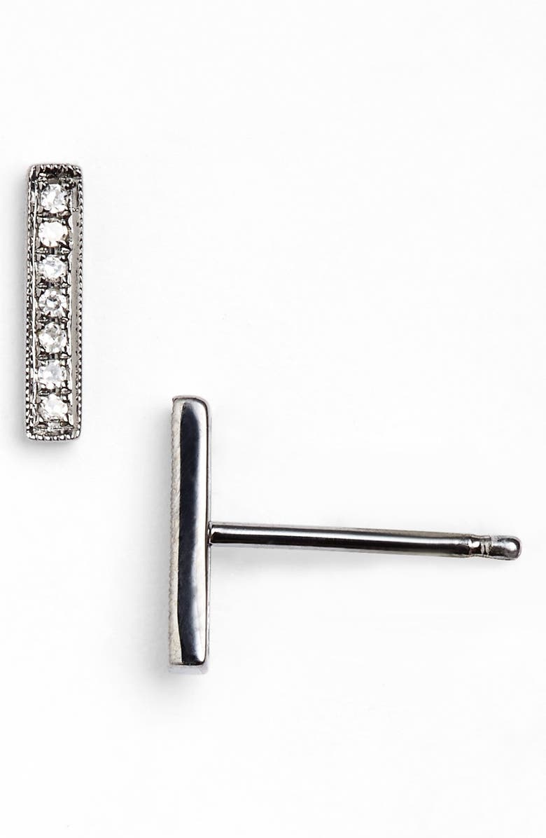 Dana Rebecca Designs Sylvie Rose Diamond Bar Stud Earrings, Main, color,