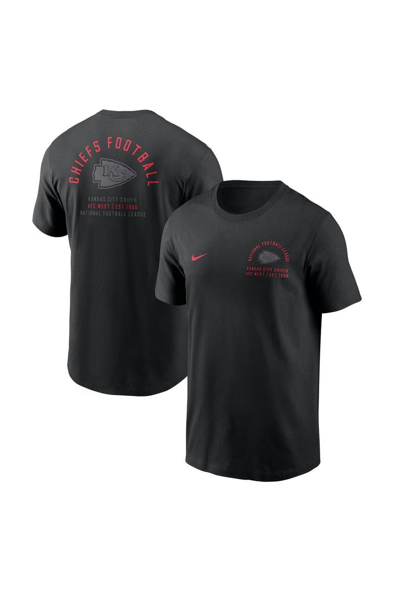 Men's Nike Black Kansas City Chiefs Split Logo T-Shirt, Main, color, Black