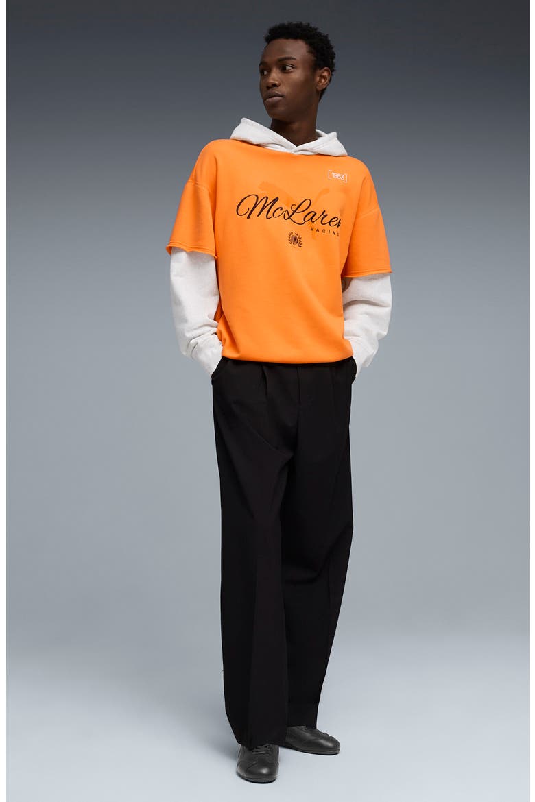 McLaren Layered Graphic Hoodie, Alternate, color, PAPAYA
