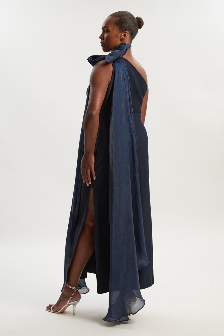 Tassel Sleeve Detail Maxi Dress, Alternate, color, Navy