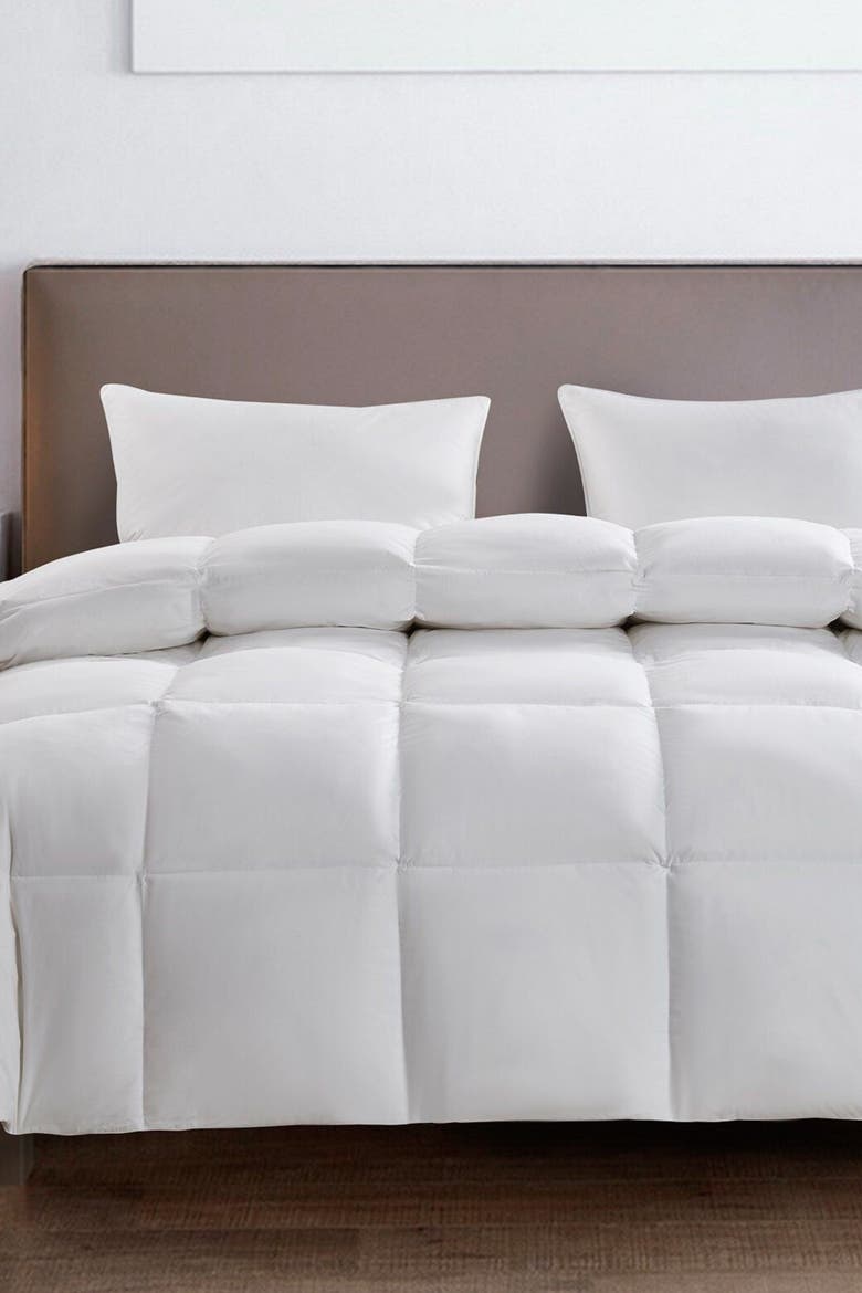 Serta 233TC Year Round Warmth Goose Feather & Goose Down Fiber Comforter, Alternate, color, WHITE