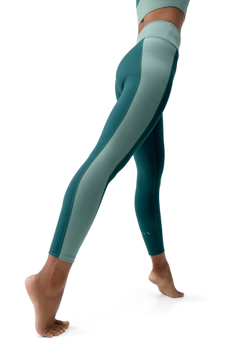 Maiko 7/8 Performance Medium Rise Sport Legging, Alternate, color, Iceberg Green/Deep Green