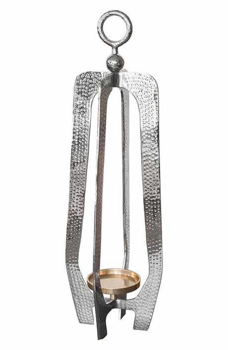 A & B Home Hammered Metal Lantern