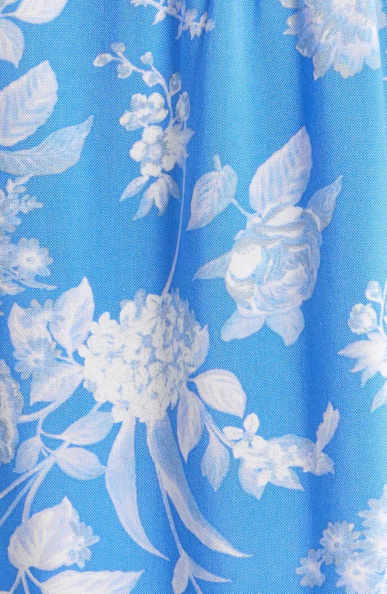 SUGARLIPS Odella Floral Print Top, Alternate, color, Blue-White