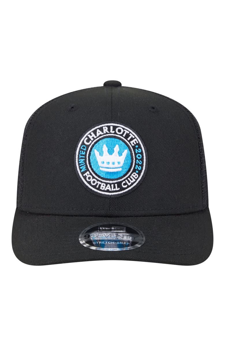 New Era Men's New Era Black Charlotte FC Jersey Hook 9SEVENTY Adjustable Hat, Alternate, color, Black