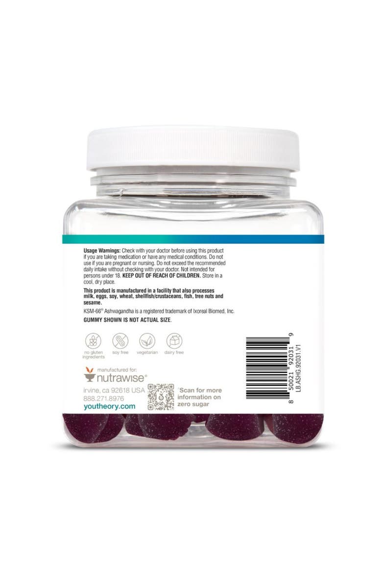Ashwagandha Organic Stress Energy Support Gummies 60ct, Alternate, color, None