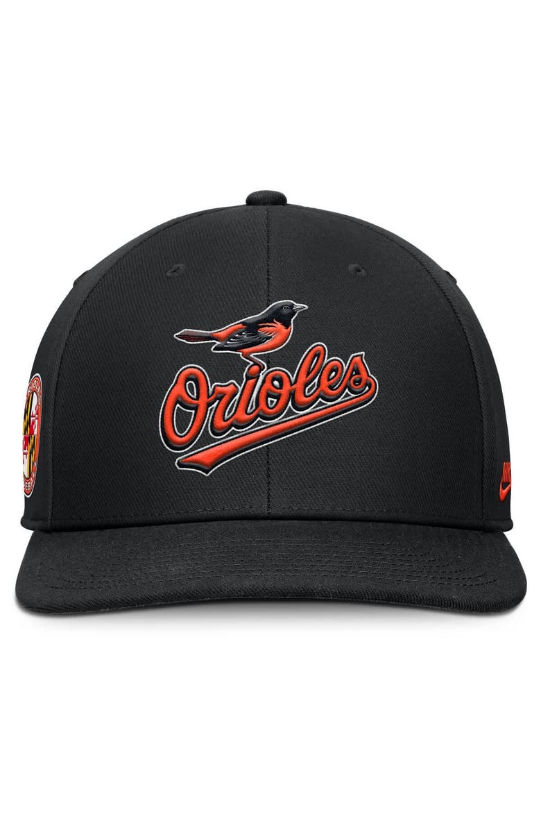 Nike Men's Nike Black Baltimore Orioles Pro Performance Snapback Hat, Alternate, color,