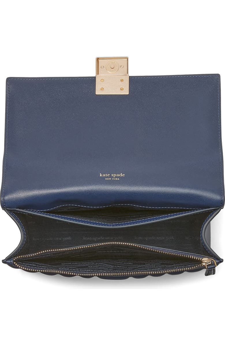 Kate Spade New York deco quilted leather convertible crossbody bag, Alternate, color, Parisian Navy