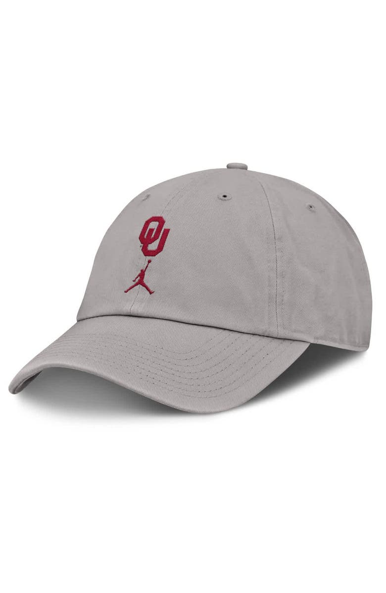 Jordan Brand Men's Jordan Brand Gray Oklahoma Sooners Primetime Club Adjustable Hat, Main, color, 