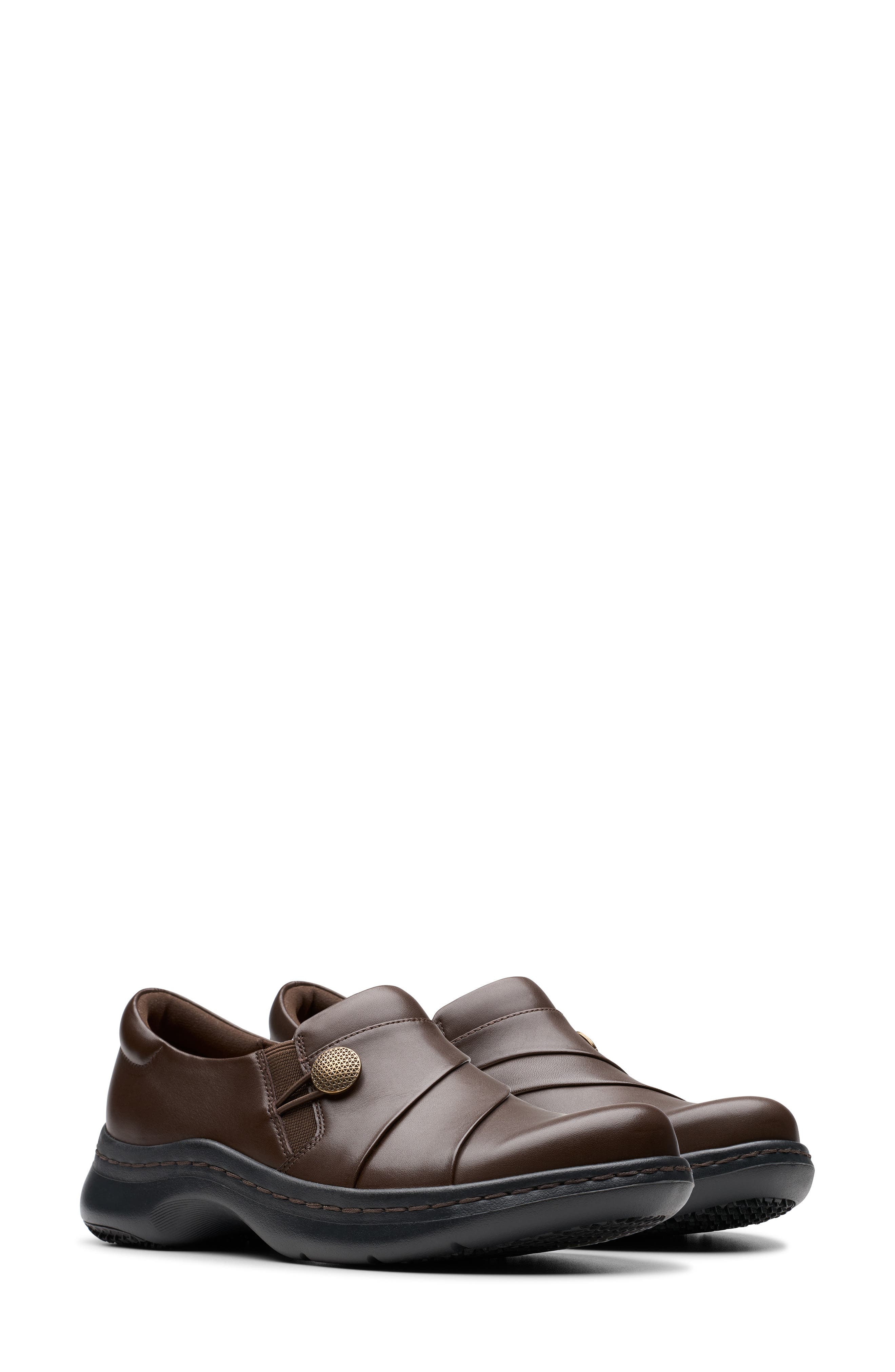 Clarks<sup>®</sup> Pro Lux Flat, Alternate, color, Dark Brown Leather