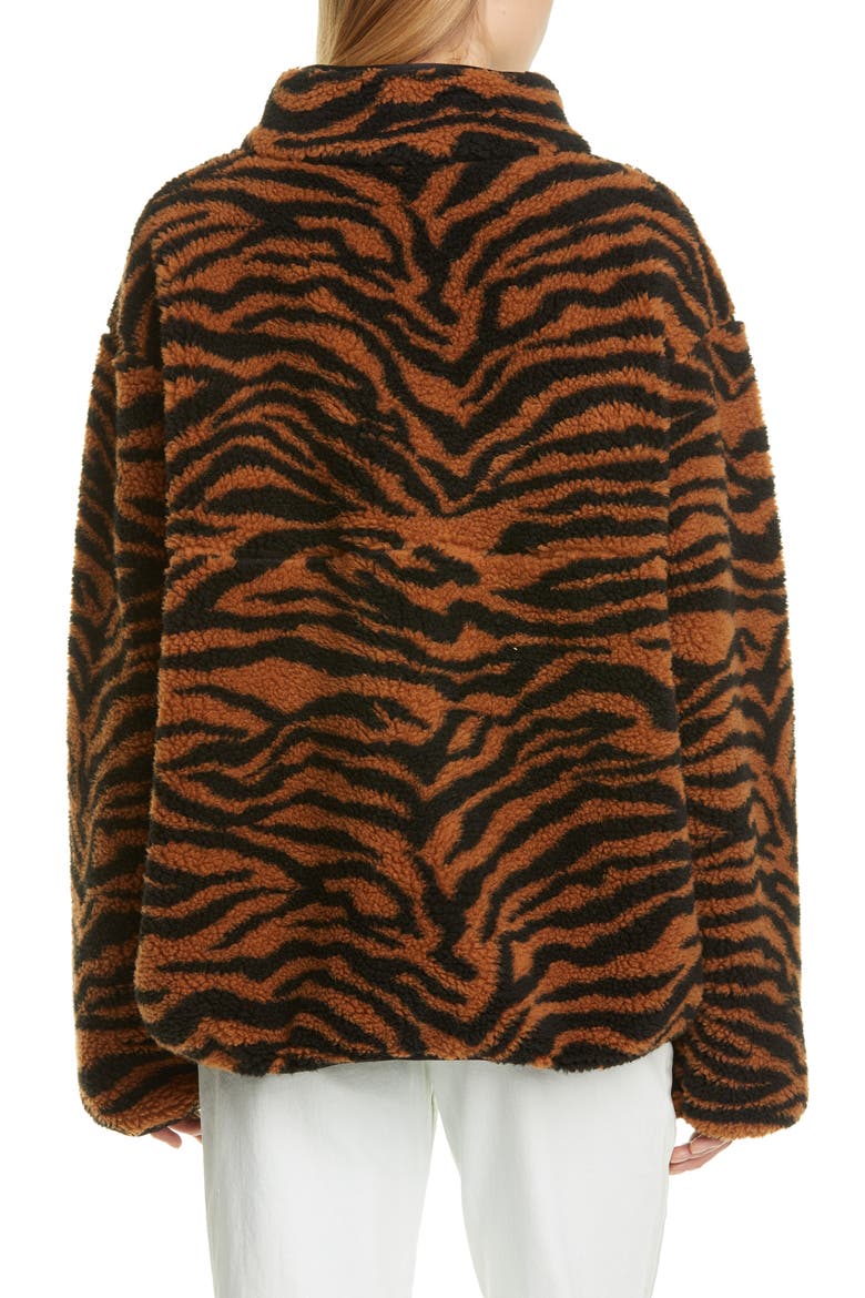 Juju Tiger Print Fleece Jacket, Alternate, color, TIGER