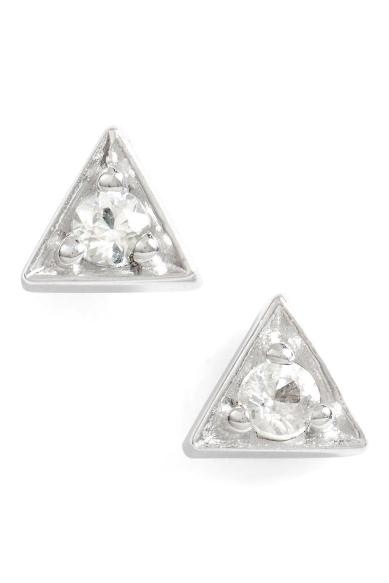 Cleo Stud Earrings, Main, color, SILVER