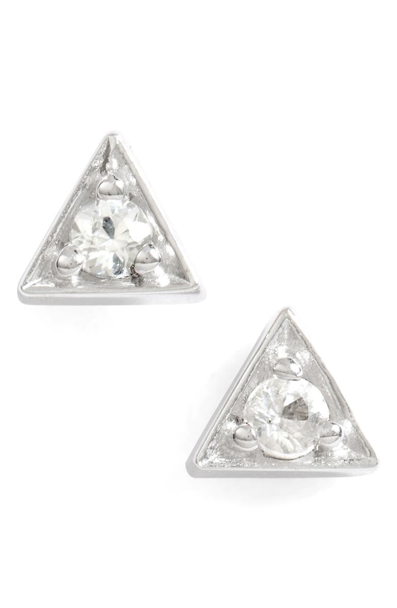 Anzie Cleo Stud Earrings, Main, color, Silver