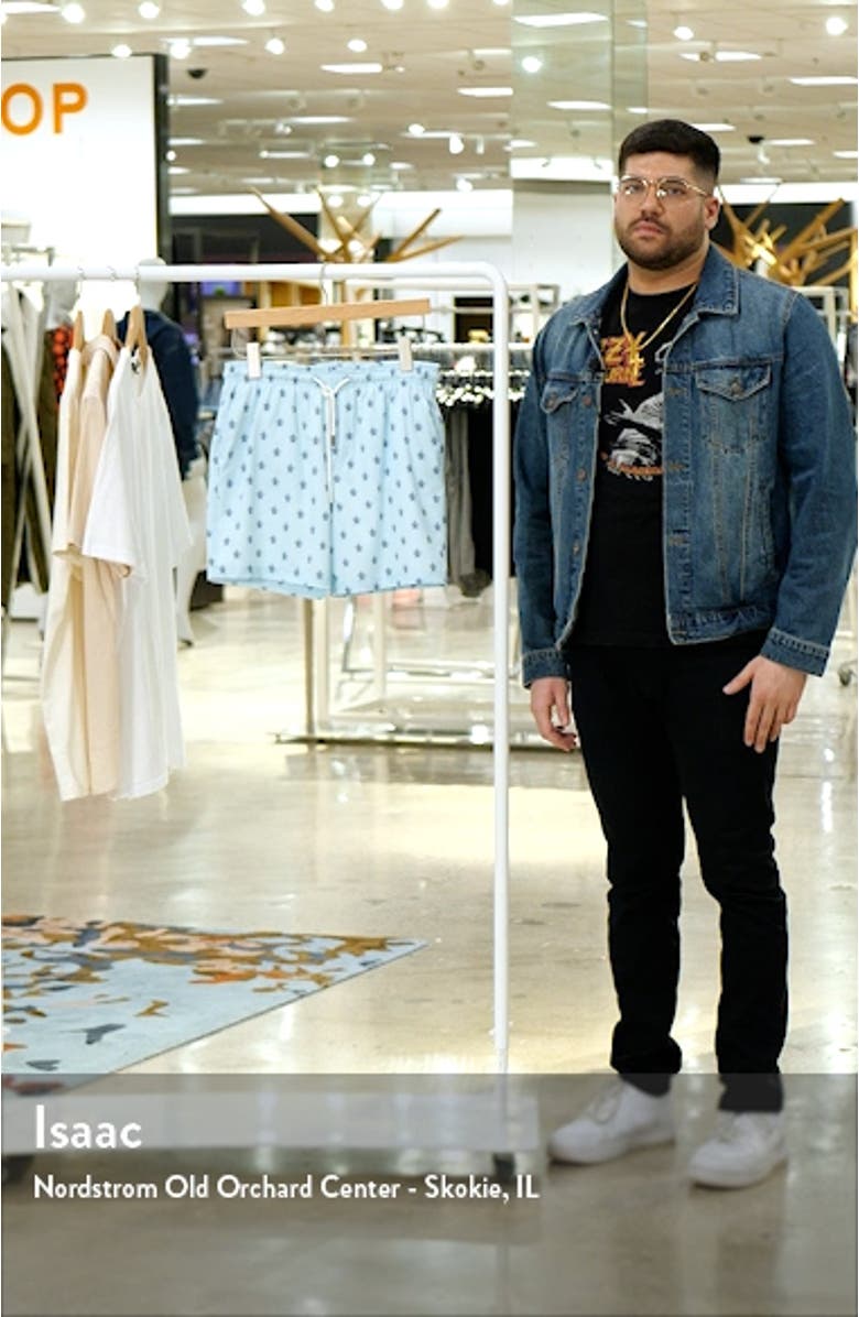 Turtle Print Swim Trunks, sales video thumbnail