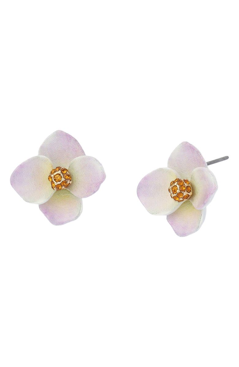 Betsey Johnson Flower Stud Earrings, Main, color,