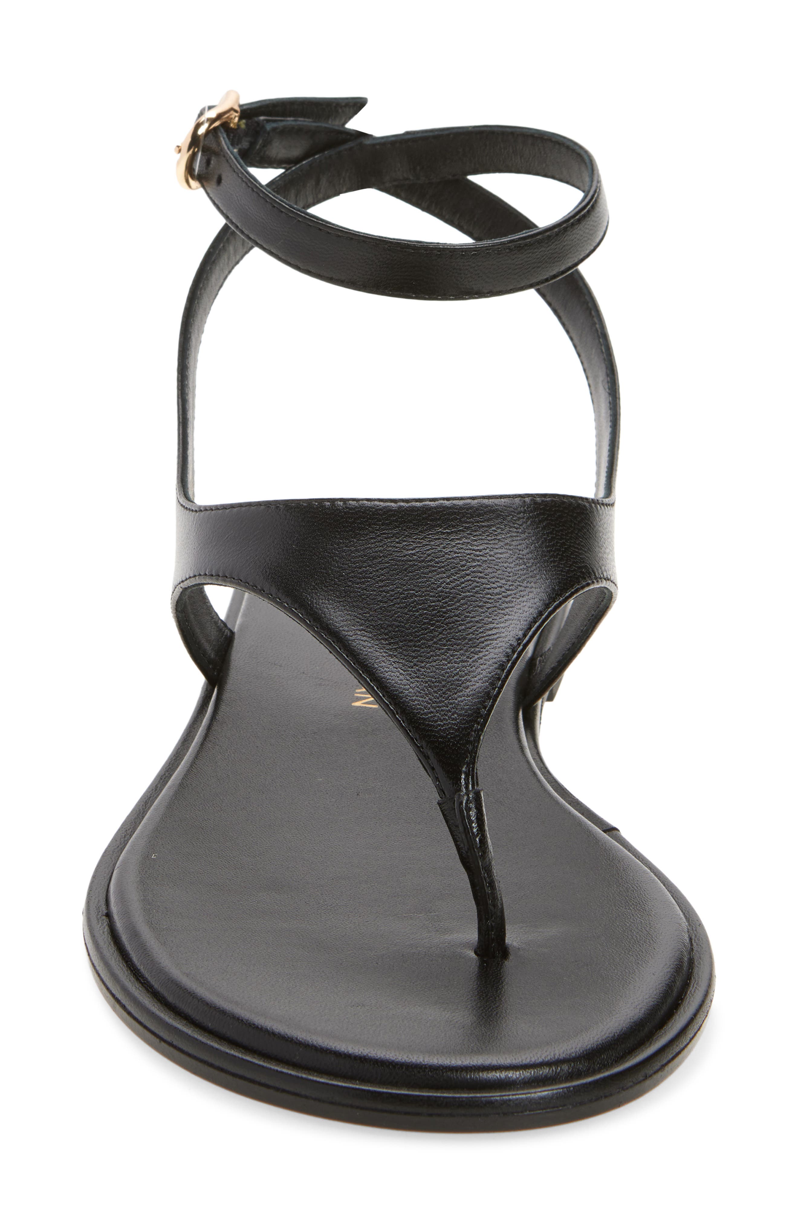 Stuart Weitzman Marley Ankle Strap Sandal, Alternate, color, Black