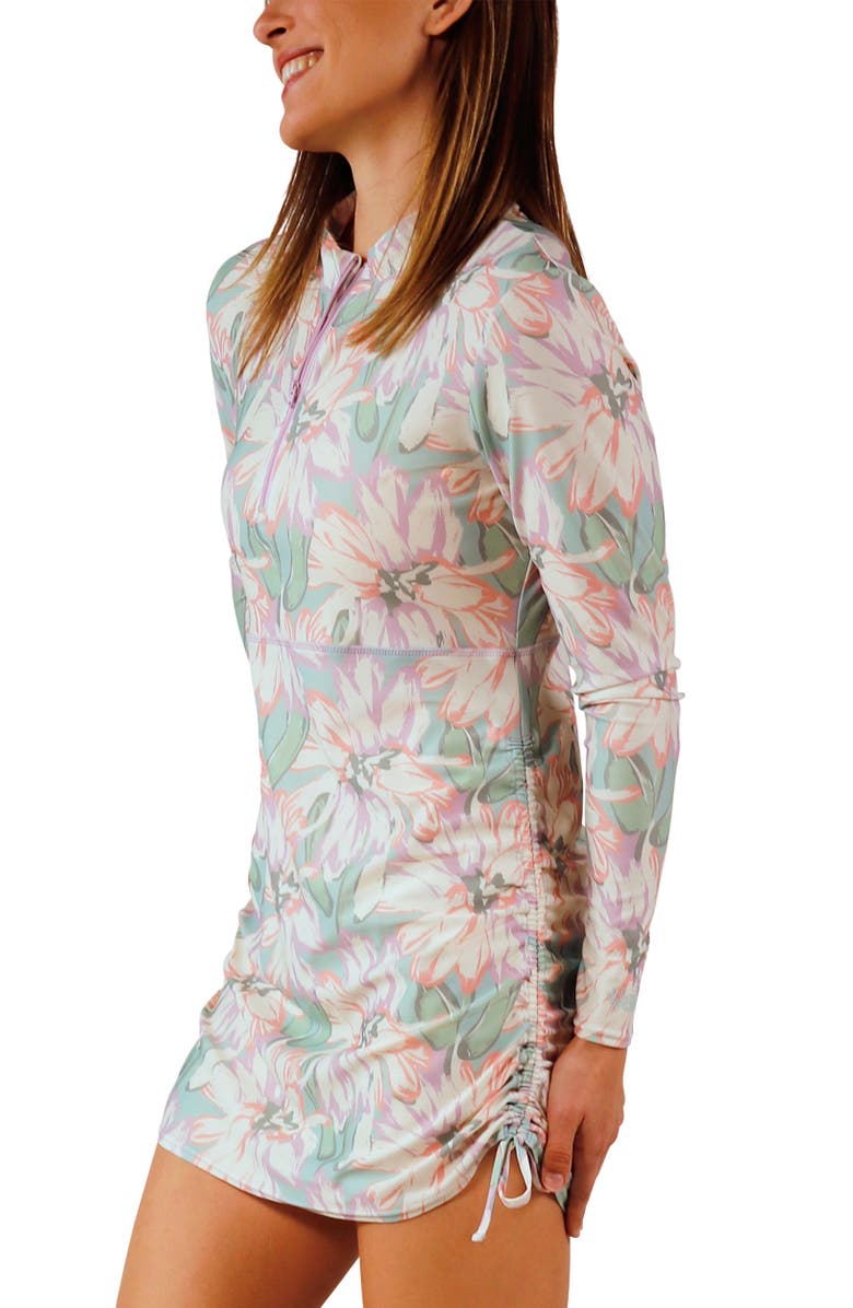 UV Skinz Convertible Swim Shirtdress, Alternate, color, Aurora Bloom