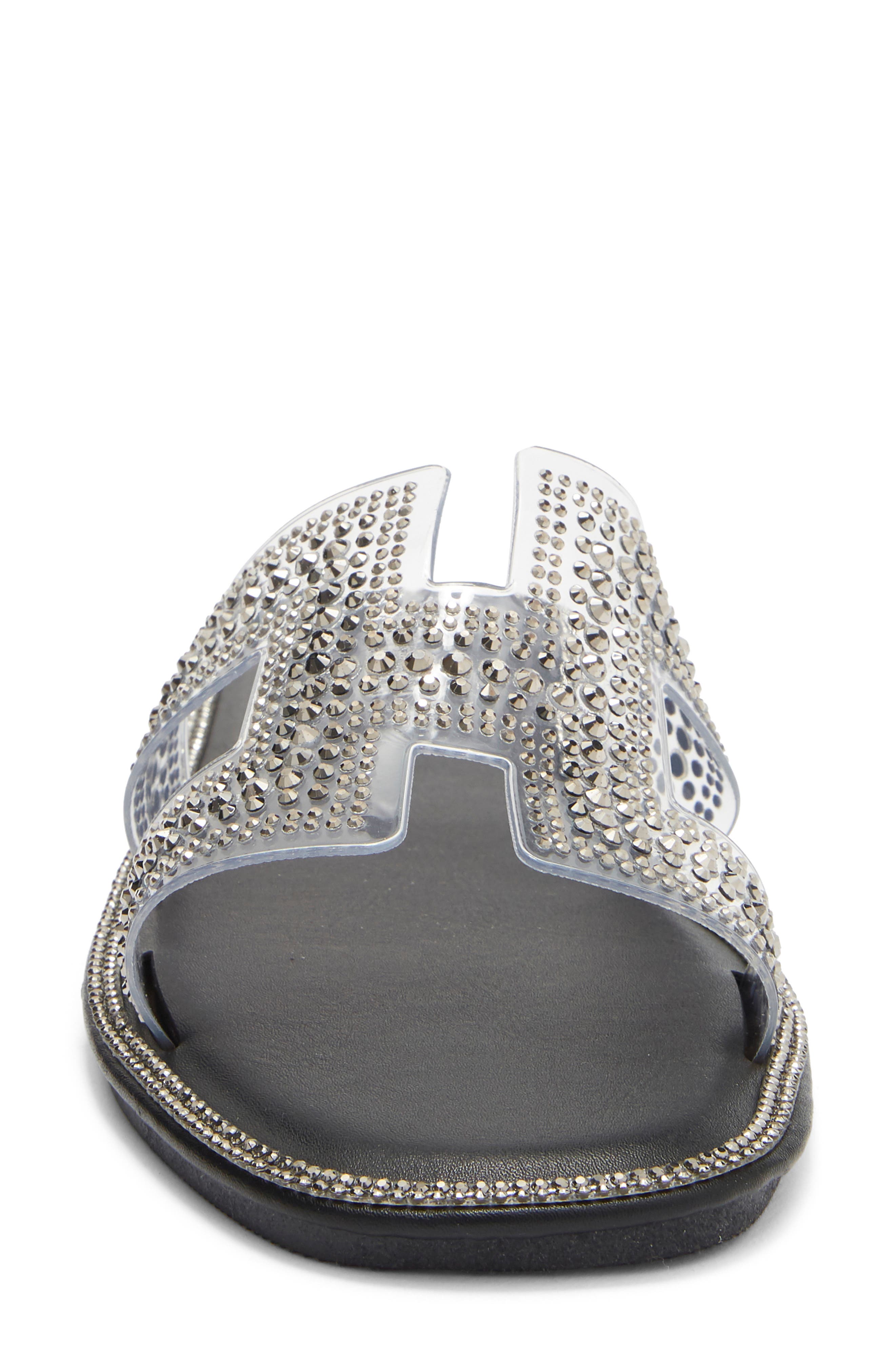 TOP MODA Raven Slide Sandal, Alternate, color, Pewter