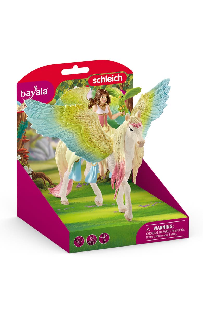 Schleich Bayala Fairy Surah With Glitter Pegasus 3 Piece Figurine Playset, Alternate, color, Multicolored