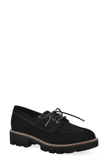 White Mountain Footwear Gino Lug Sole Loafer In Black