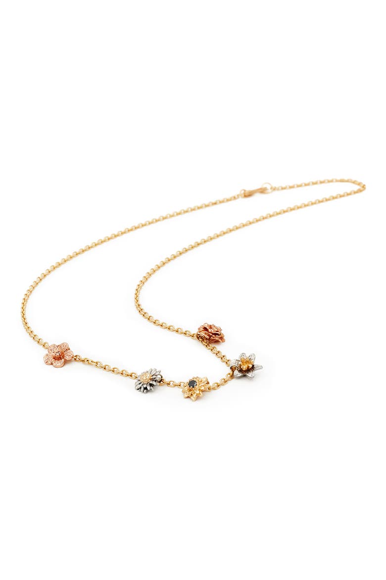 Flora Charm 14K Gold Necklace, Alternate, color, MULTI GOLD