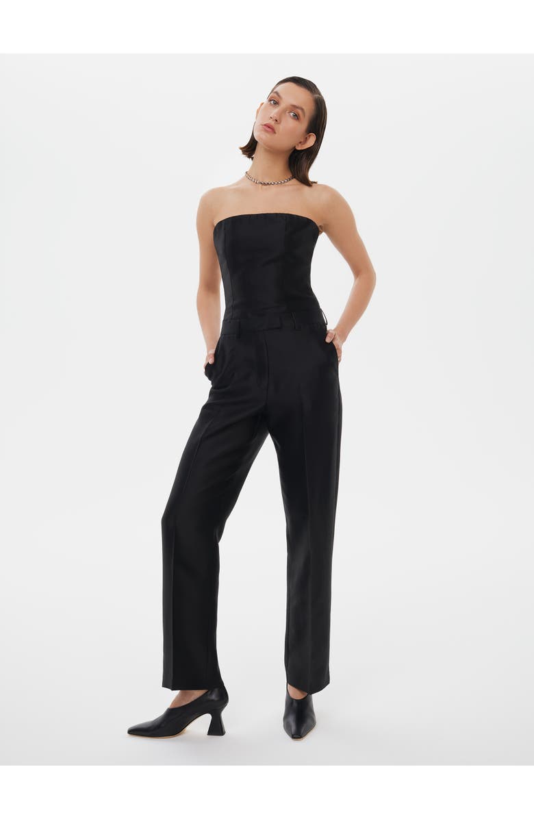 Alas Tailored Silk Wool Pants, Alternate, color, Black