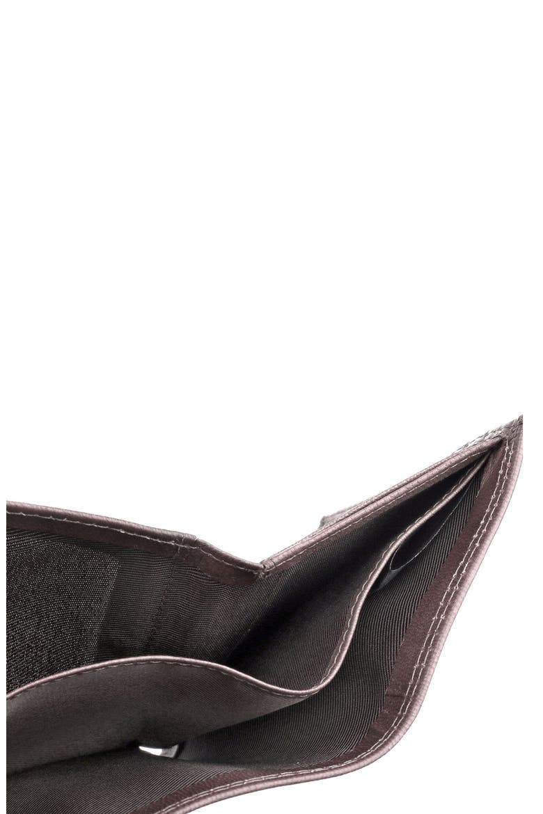 RFID Three-Fold Leather Wallet, Alternate, color, BROWN