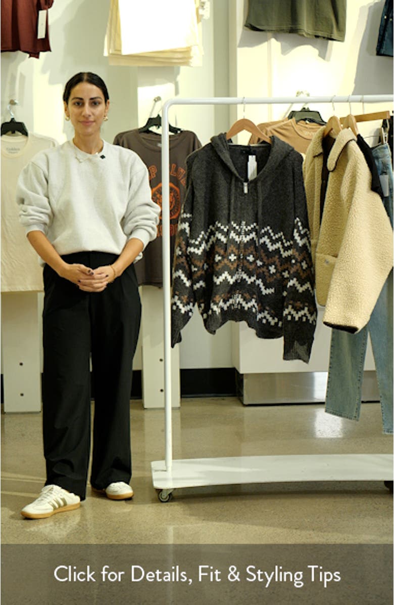 Fair Isle Zip-Up Sweater Hoodie, sales video thumbnail