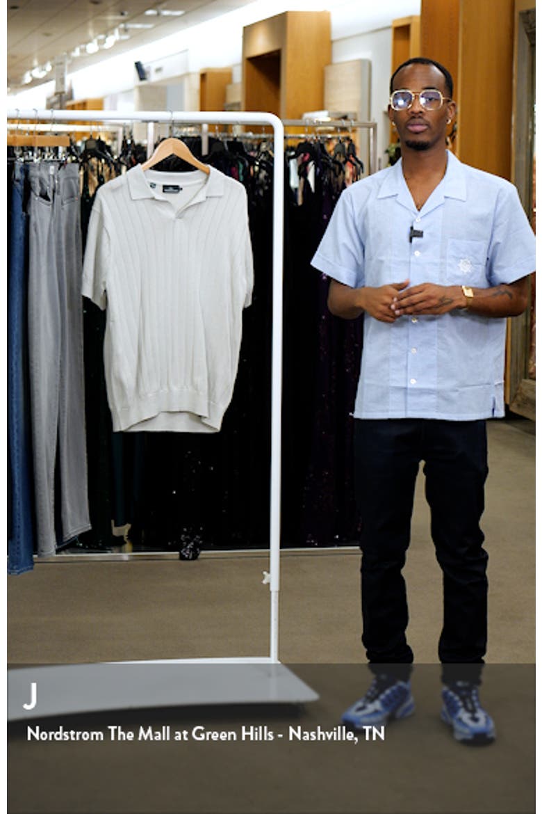Frey's Crescent Rib Cotton Sweater Polo video