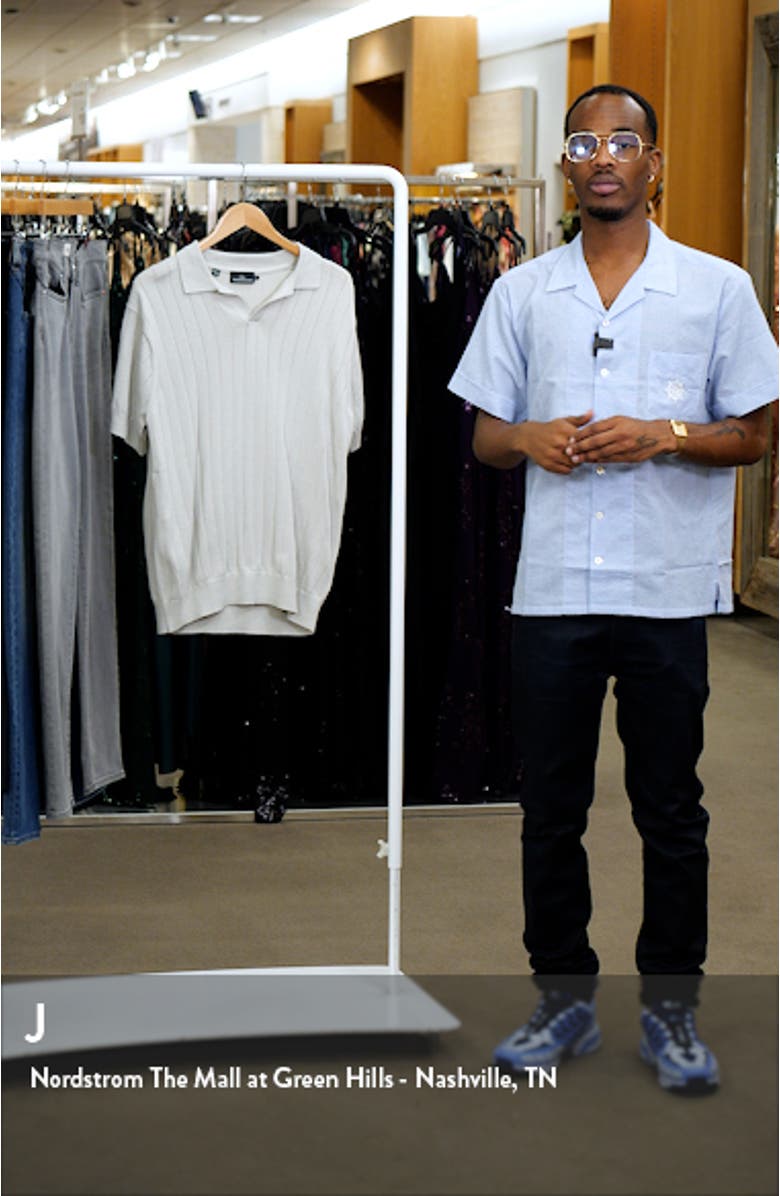 Frey's Crescent Rib Cotton Sweater Polo, sales video thumbnail