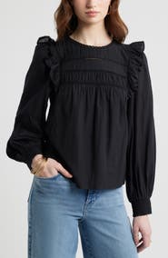 Treasure & Bond Ladder Cutout Cotton Top